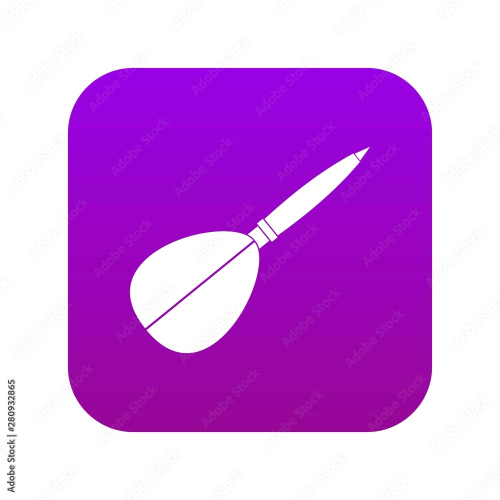 Arrow to play dart icon digital purple for any design isolated on white vector illustration Arrow to play dart icon digital purple for any design isolated on white vector illustration