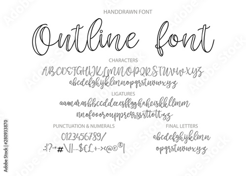 Vector alphabet typeface Fototapet