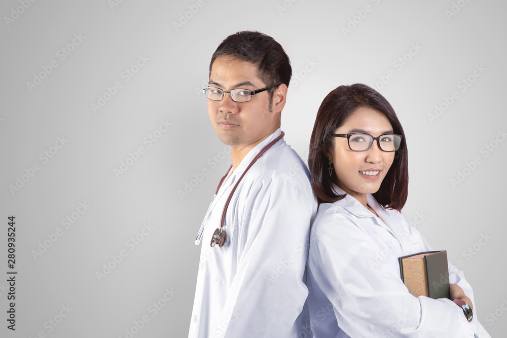 Medical specialist team in the modern hospital Medical specialist team in the modern hospital