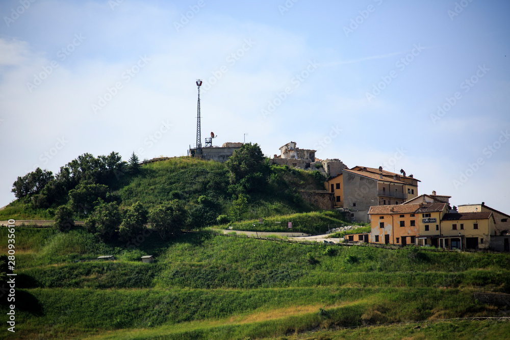 Ruins of Castelluccio di Norcia after the earthquake
