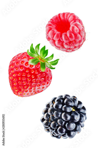 Berries on a white isolated background