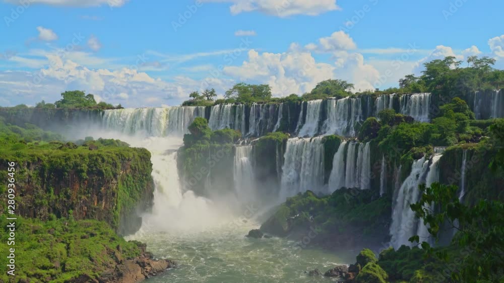 Iguazu falls seen from the Argentinian side of the national park Iguazu falls seen from the Argentinian side of the national park