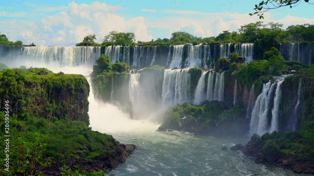 Iguazu falls seen from the Argentinian side of the national park Iguazu falls seen from the Argentinian side of the national park