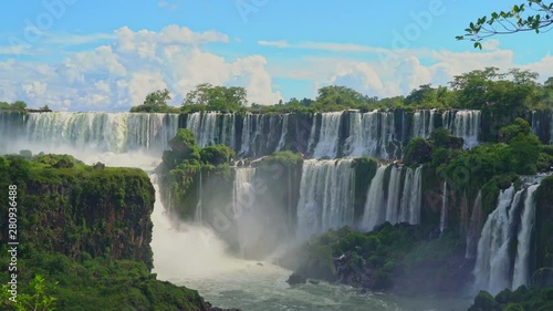 Iguazu falls seen from the Argentinian side of the national park