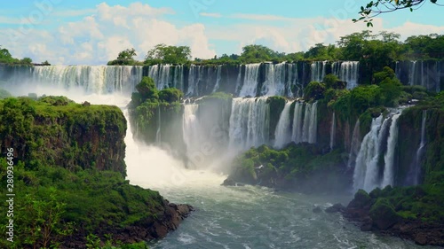 Iguazu falls seen from the Argentinian side of the national park photo