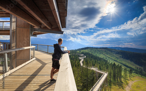 Fototapeta Naklejka Na Ścianę i Meble -  View from a viewpoint in the Bachledova valley in Slovakia High Tatras mountains