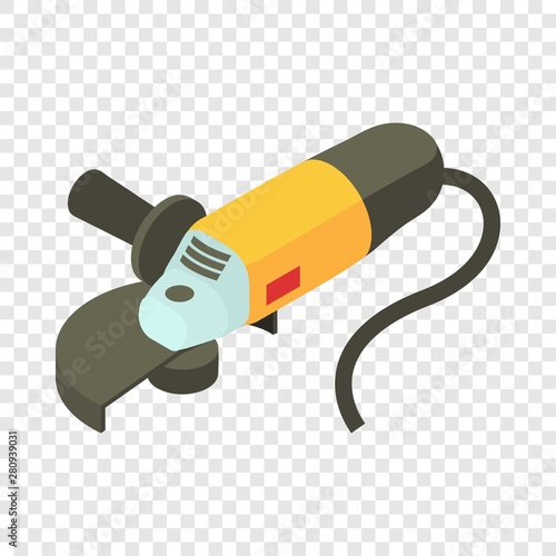 Electric sander icon. Isometric illustration of electric sander vector icon for web