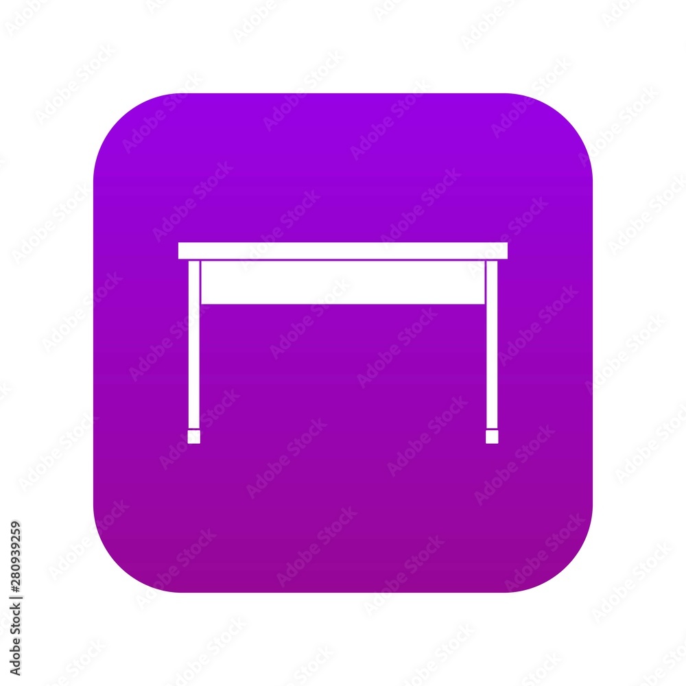 Desk icon digital purple for any design isolated on white vector illustration Desk icon digital purple for any design isolated on white vector illustration