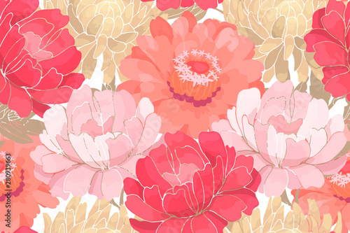 Vector floral pattern. 