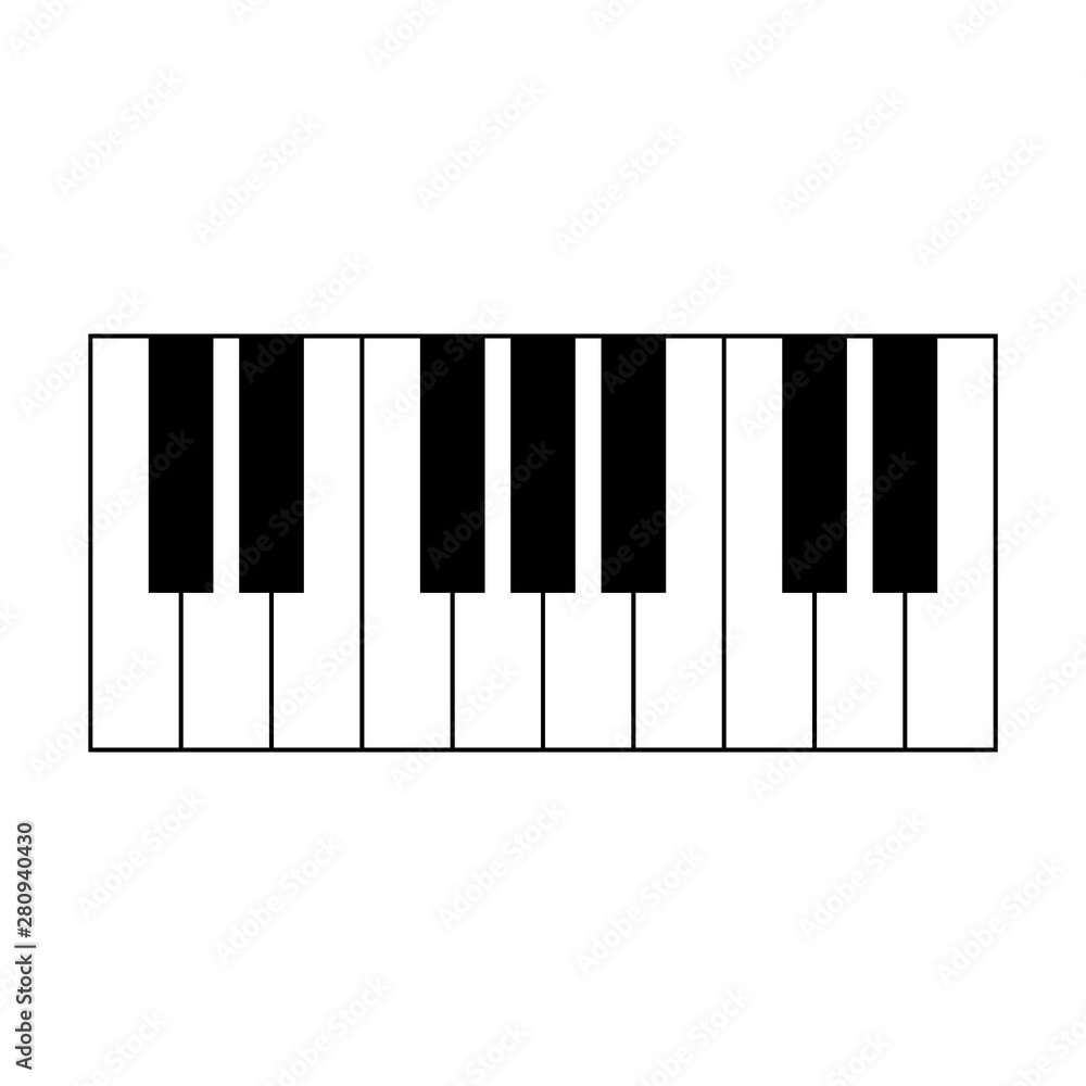 Piano keyboard icon. Piano vector icon. Synthesizer keyboard Stock Vector |  Adobe Stock