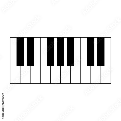 Piano keyboard icon. Piano vector icon. Synthesizer keyboard