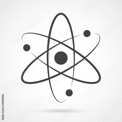 Atom icon.Concept of technological design of elementary particles Fototapeta