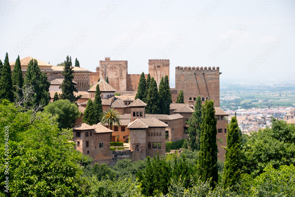The Moorish palace and castle of Alhambra in Granada, Spain The Moorish palace and castle of Alhambra in Granada, Spain