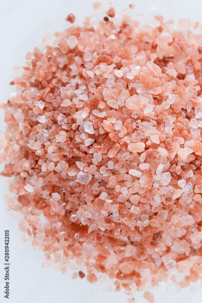 Pink himalayan salt isolated on white background. Pink himalayan salt isolated on white background.