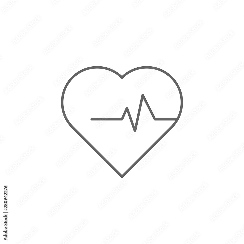 Cardiogram, heart icon. Element of medicine icon. Thin line icon Cardiogram, heart icon. Element of medicine icon. Thin line icon