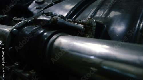 4K Close up Airplane Engine footage from a turboprop aircraft. Showing the details of the old aircraft that's now out of service.