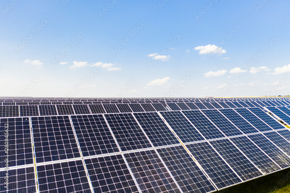 Aerial view of solar photovoltaic panels Aerial view of solar photovoltaic panels