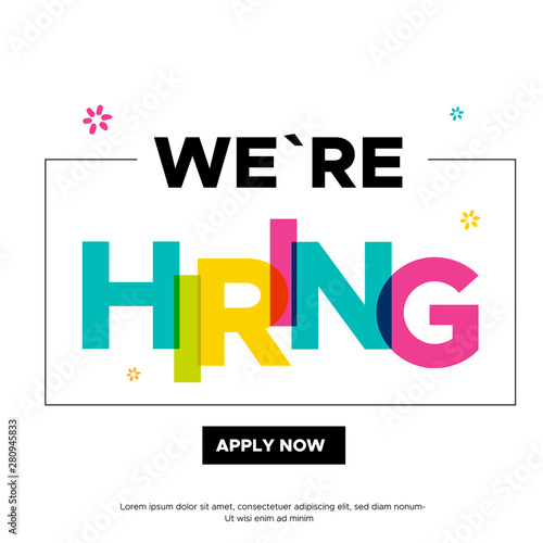 Modern colorful Join Our team banner design. Work poster. Vacancy background. Creative recruitment