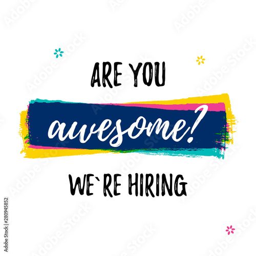 Modern colorful Join Our team banner design. Work poster. Vacancy background. Creative recruitment