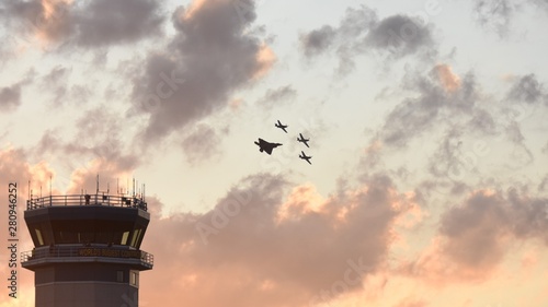 P-51 & F-22 formation flying in Oshkosh