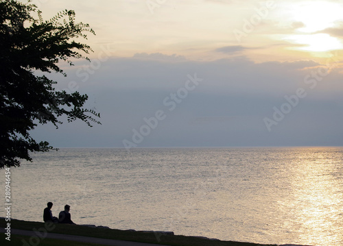 friends sharing the sunrise