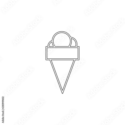 ice cream in horn icon. Element of ice cream for mobile concept and web apps icon. Outline, thin line icon for website design and development, app development