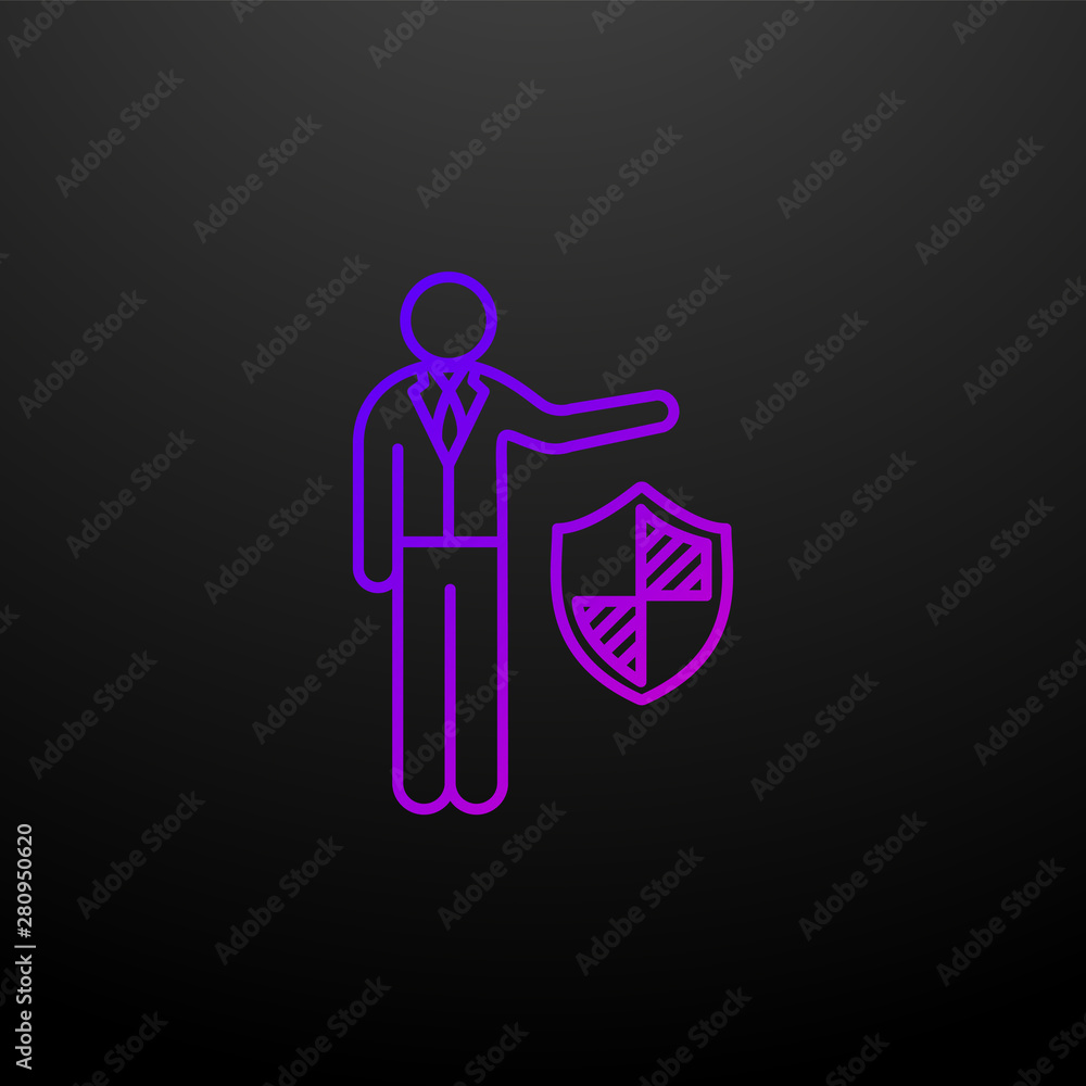 Business protection outline nolan icon. Elements of security set. Simple icon for websites, web design, mobile app, info graphics