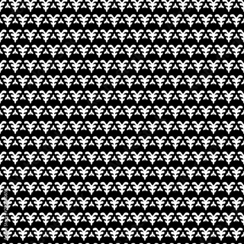 Seamless inverse black and white vintage ornate rhombic textile pattern vector