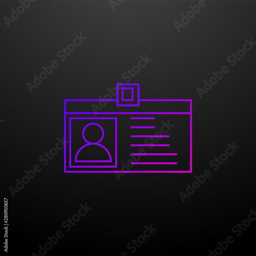 Personal id card outline nolan icon. Elements of security set. Simple icon for websites, web design, mobile app, info graphics
