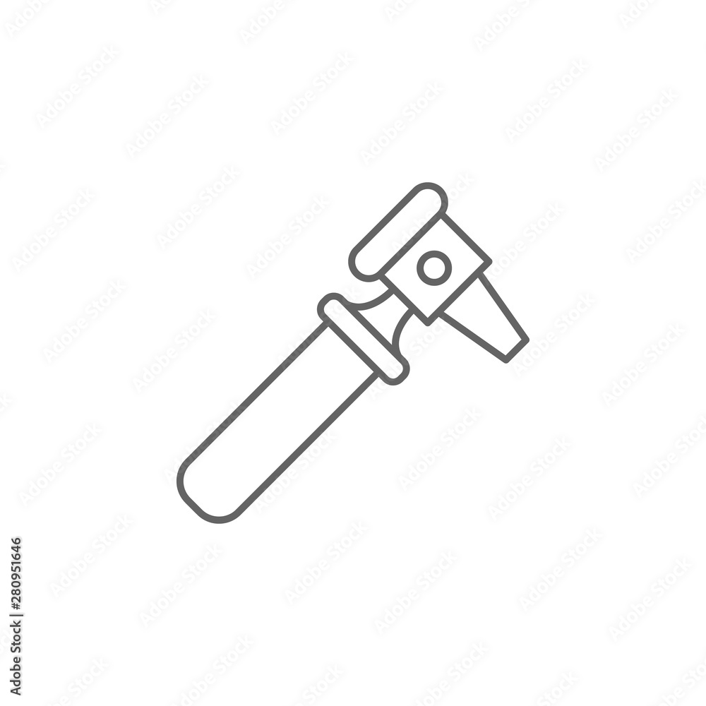 Otoscope, tool icon. Element of medicine icon. Thin line icon Otoscope, tool icon. Element of medicine icon. Thin line icon