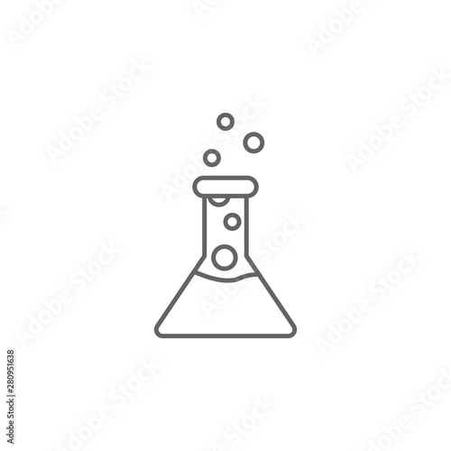 Flask, chemical icon. Element of medicine icon. Thin line icon