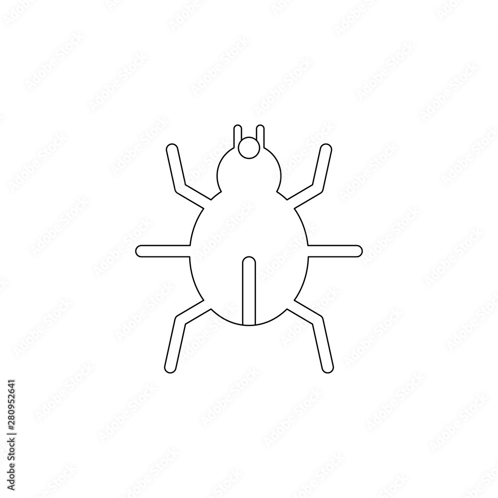 beetle icon. Element of virus antivirus for mobile concept and web apps icon. Outline, thin line icon for website design and development, app development beetle icon. Element of virus antivirus for mobile concept and web apps icon. Outline, thin line icon for website design and development, app development