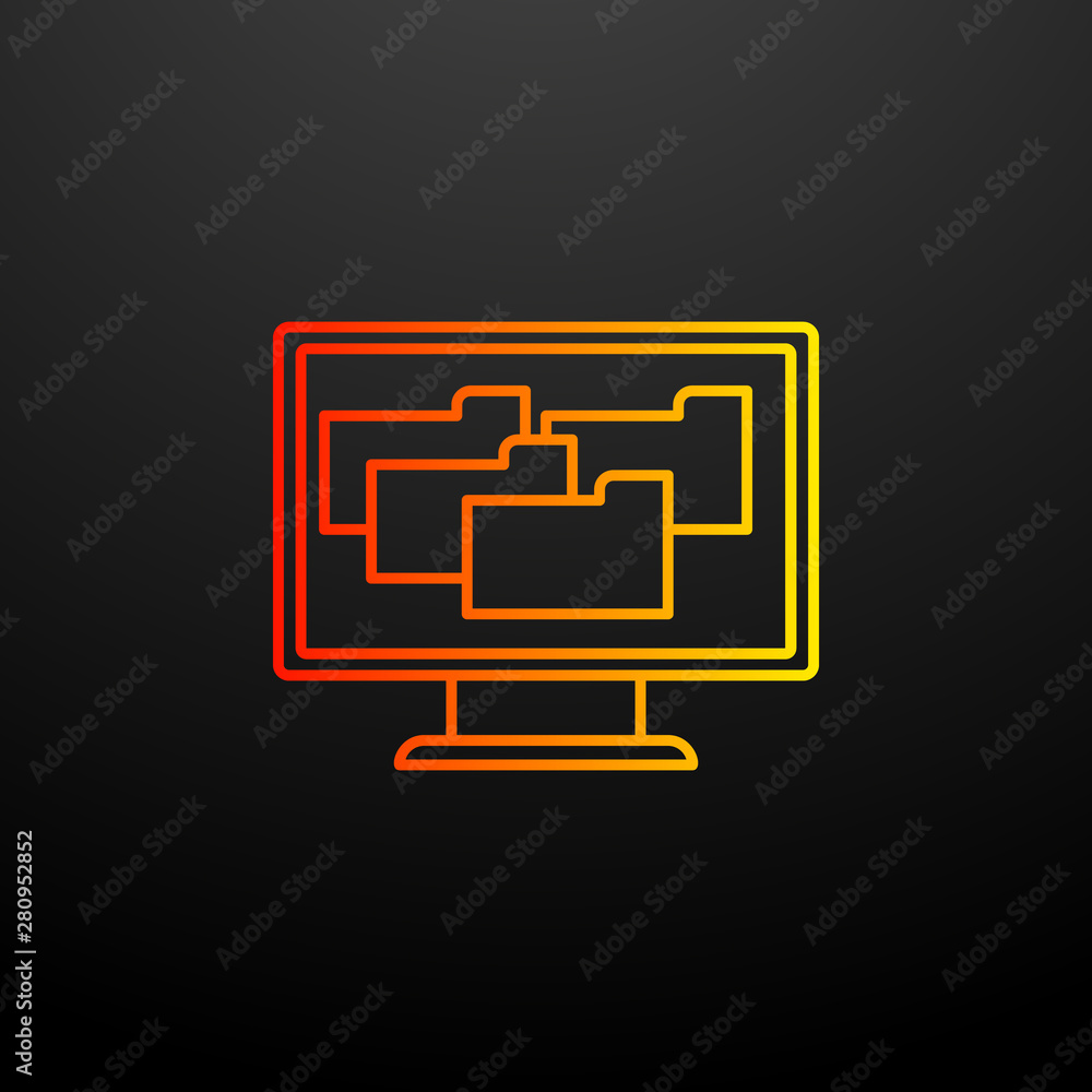 A lot of folders on the screen nolan icon. Elements of virus antivirus set. Simple icon for websites, web design, mobile app, info graphics A lot of folders on the screen nolan icon. Elements of virus antivirus set. Simple icon for websites, web design, mobile app, info graphics