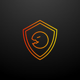Virus in the shield nolan icon. Elements of virus antivirus set. Simple icon for websites, web design, mobile app, info graphics