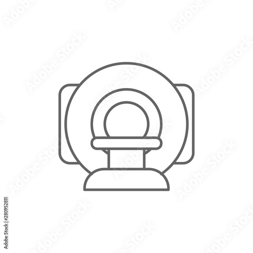 Mri, apparatus icon. Element of medicine icon. Thin line icon