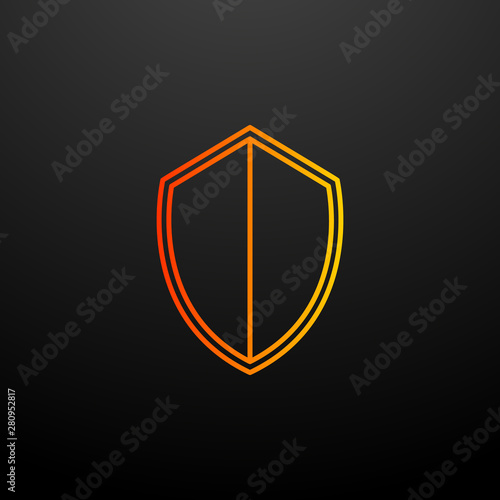 Shield line nolan icon. Elements of virus antivirus set. Simple icon for websites, web design, mobile app, info graphics