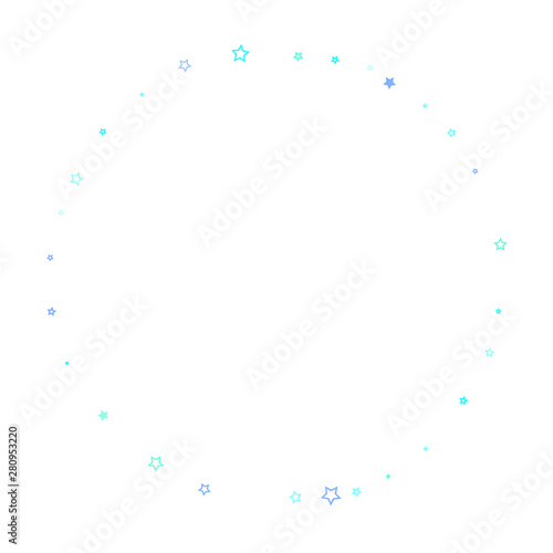 Blue  cyan  turquoise glitter stars confetti