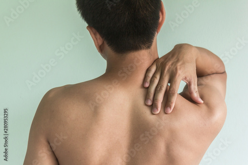 Asian men with neck pain