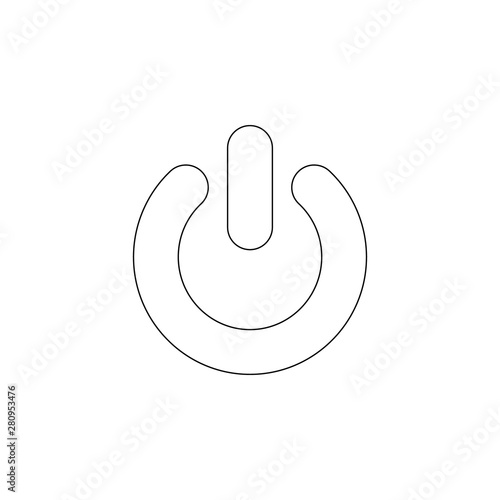 power button icon. Element of web for mobile concept and web apps icon. Outline, thin line icon for website design and development, app development