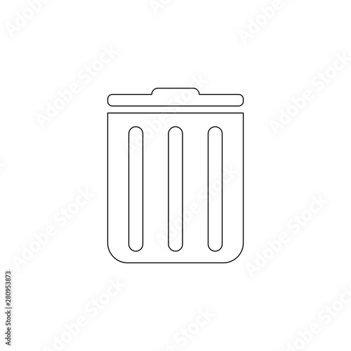 trash box icon. Element of web for mobile concept and web apps icon. Outline, thin line icon for website design and development, app development