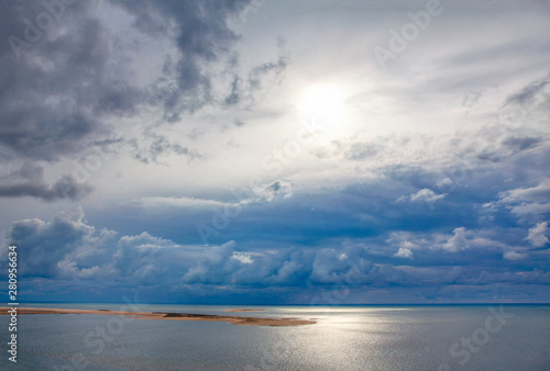 beauty world with sun and clouds over Atlantic Ocean © russieseo