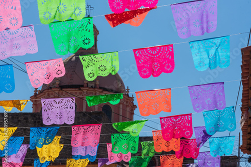 Party decorations for holidays in Tequisquiapan Mexico