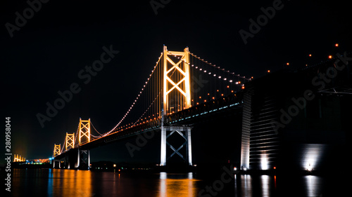 Fototapeta Naklejka Na Ścianę i Meble -  瀬戸大橋の夜景