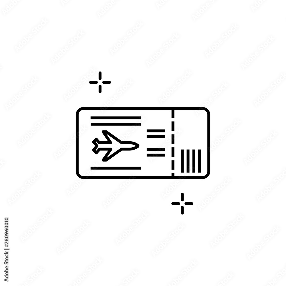 Boarding pass, airport icon. Element of airport line color icon Boarding pass, airport icon. Element of airport line color icon