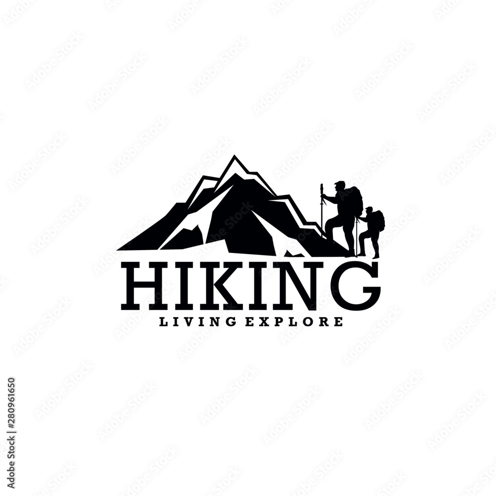 Hiking Outdoor Adventure Logo Hiking Outdoor Adventure Logo
