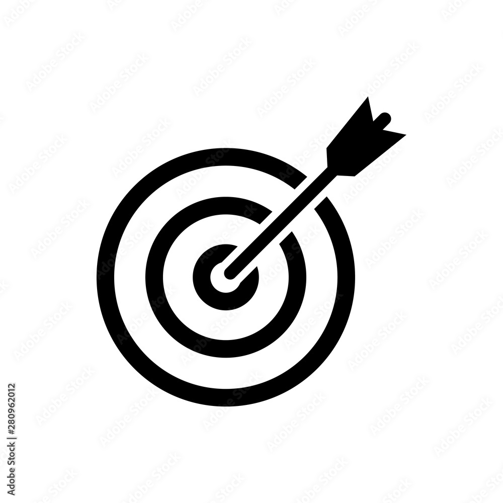 Target With Arrow icon vector symbol illustration Target With Arrow icon vector symbol illustration