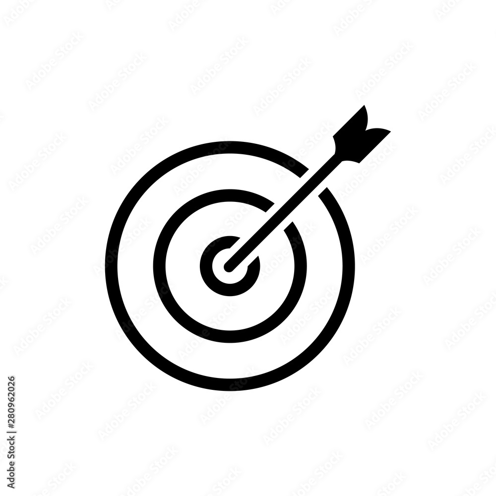 Target With Arrow icon vector symbol illustration Target With Arrow icon vector symbol illustration