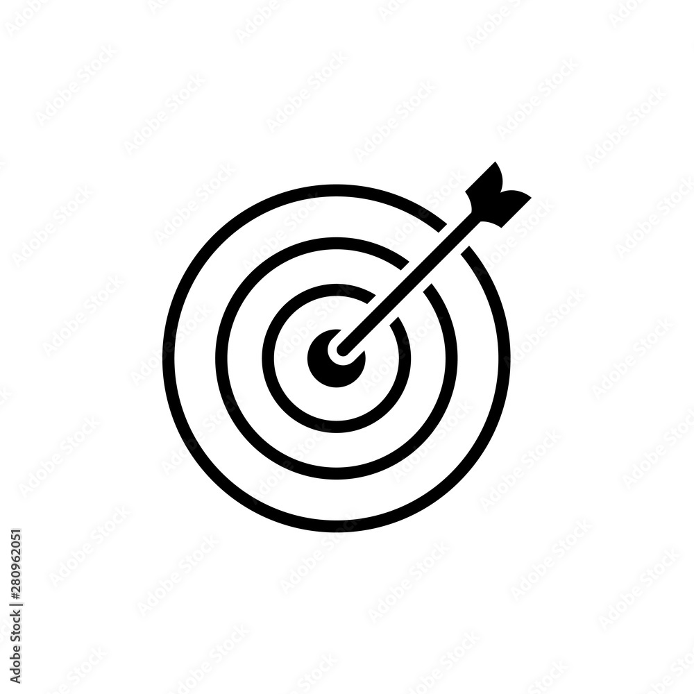 Target With Arrow icon vector symbol illustration Target With Arrow icon vector symbol illustration