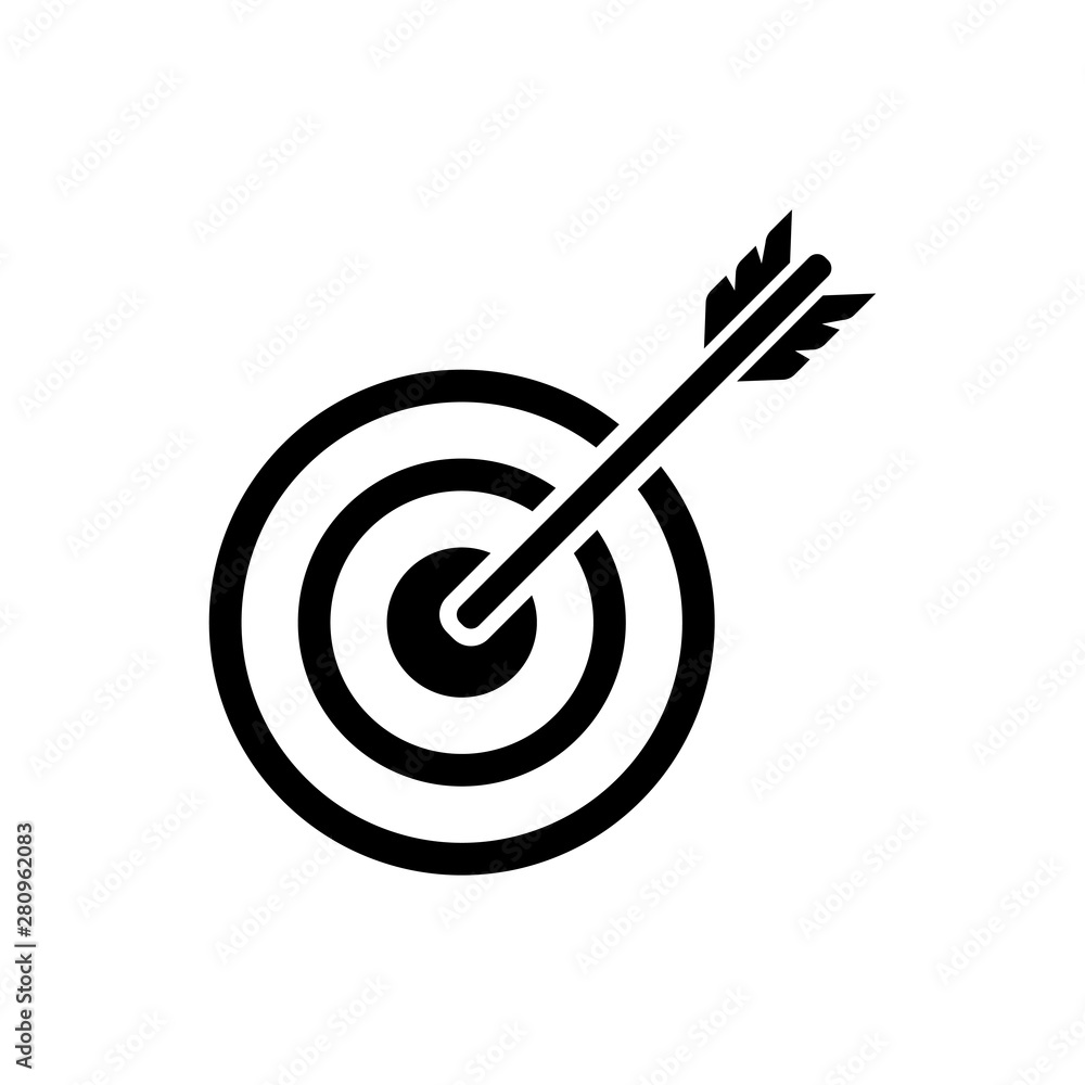 Target With Arrow icon vector symbol illustration Target With Arrow icon vector symbol illustration