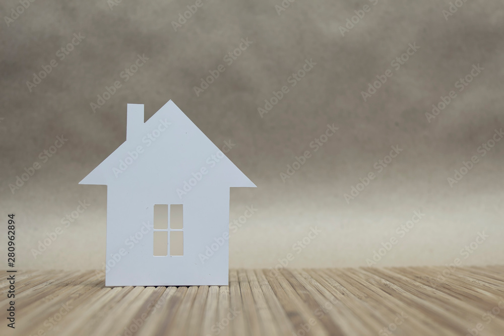 Concept of house from paper on background. Horizontal composition. Concept of house from paper on background. Horizontal composition.